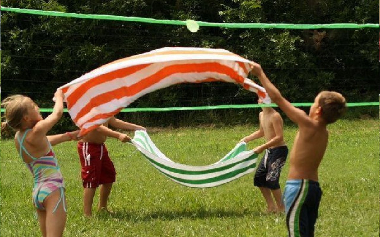 8. Water Balloon Volleyball